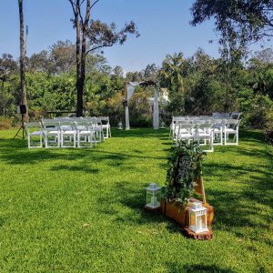outdoor wedding setup marriage celebrant Gold Coast
