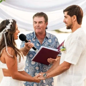 Gold Coast wedding celebrant Mark Byrne and Couple